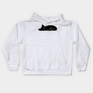 Sleeping black cat Kids Hoodie